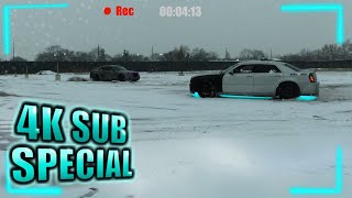 Drifting My 460HP SRT 300 In the Snow Crashed twice [upl. by Tansy]