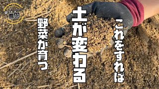 【土づくり】これをすれば微生物が爆増！？微生物を増やしてフッカフカの畑にしたい！【米ぬか】【もみ殻】【稲わら】で簡単土づくり！！【農家の家庭菜園】 [upl. by Naggem]