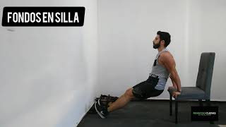 Fondos en silla Entrenando triceps en casa [upl. by Arreyt]