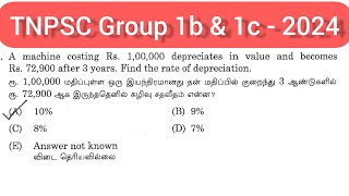 A machine costing Rs 100000 depreciates in value and becomes Rs 72900 after 3 years Find the rate [upl. by Girand]