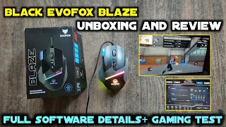 AMKETTE Evofox BLAZE Black 12800 Dpi Gaming Mouse Sensor And 8 Buttons RGB Wired Optical Full Review [upl. by Soinotna]