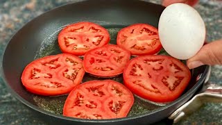 3 eggs for 1 tomato Quick breakfast in 5 minutes The recipe is simple and delicious [upl. by Aciraj7]