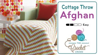 Crochet Cottage Throw  EASY  The Crochet Crowd [upl. by Chud]