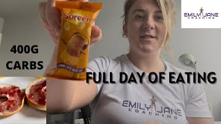 FULL DAY OF EATING 400G CARBS [upl. by Noletta]