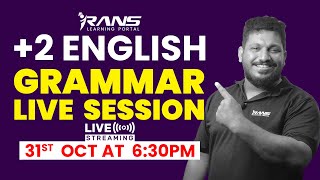 Plus Two English Grammar Part Live Session Reported Speech  Shafi Sir  Rans Learning Portal [upl. by Sewel810]