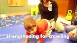 Strengthening for crawling  Hold on Tight  Pediatric physical therapy for cerebral palsy [upl. by Tabor]