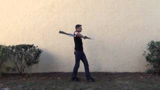 The Tuck and Roll  Rifle Exhibition Drill Military Style Spinning  Trick Library [upl. by Imik136]