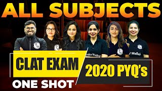 CLAT EXAM  All Subjects  Previous Year Question Paper 2020 One Shot  CLAT Preparation [upl. by Koziel]