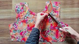 Latest Leaf Cut Neck Design 2024StepbyStep Cutting and Stitching Tutorial for Beginners fashion [upl. by Aiciram]