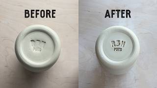 How to Stamp the Bottom of Pottery Pieces [upl. by Onidranreb]