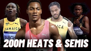 Mens 200m Heats Womens 200m Semis Paris Olympic Games 2024 Watch Along [upl. by Dloraj]