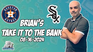 Free MLB Betting Predictions Today 81624 MLB Picks  Brians Take it to the Bank [upl. by Torhert]