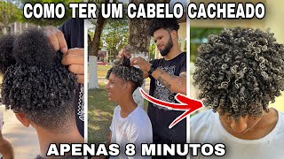 COMO TER UM CABELO CACHEADO EM 8 MINUTOS  FINALIZEI O CABELO CRESPO DE 3 INSCRITOS 😱 [upl. by Auahsoj531]