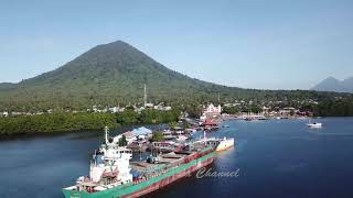 Keindahan Teluk Jailolo Halmahera Barat Drine Aerial Video [upl. by Hedi]