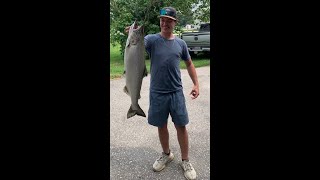 Lake Huron Fishing Salmon and Rainbow Trout [upl. by Coffey]