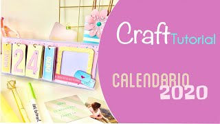 Tutorial ✂️ Calendario 2020 📅🤩🎀 para escritorio  DIY  Plantillas GRATIS  SCRAPtips [upl. by Acinnor829]