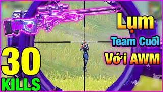 AWM Đối Đầu Team Địch  Một Viên Người Thôi Là Chết PUBG Mobile [upl. by Ymar]