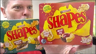 New Arnotts Meat Pie and Sausage Sizzle Shapes Review [upl. by Dnomhcir]