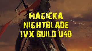 ESO  PVP MAGICKA NIGHTBLADE BUILD SOULCLEAVER U40⚔️ [upl. by Ronile652]