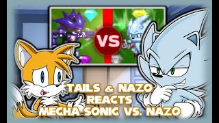 Tails and Nazo REACT to Nazo the Hedgehog vs Turbo Mecha Sonic Sprite Battle [upl. by Annaiv]