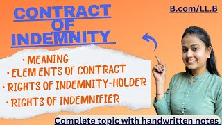 Indemnity and Guarantee Explained for CA Foundation 2024 Law  Part3 By CA Adarsh Joshi [upl. by Lodhia257]