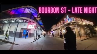 Bourbon St New Orleans Late Night [upl. by Ahseret]