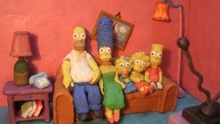 The simpson in clay stop motion  los simpson en plastilina  Claymation GRAGGLE [upl. by Nodnab]