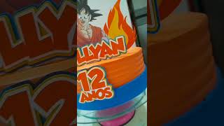 Bolo tema DRAGON BALL Z shorts confeitaria [upl. by Aliahs]