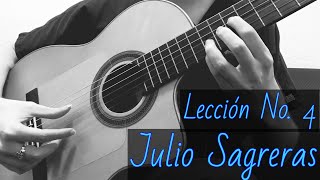 Lección No 4  Julio Sagreras Tremolo Etude for Classical Guitar [upl. by Caughey]