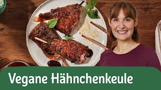 Vegane Hähnchenkeule mit Austernpilzen – lecker grillen ohne Fleisch 🍄🔥🍴  REWE Deine Küche [upl. by Dream]