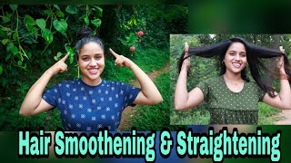 100 Natural Hair smoothening amp straightening Treatment At HomeGet smoothsilkySoftHair malayalam [upl. by Atsiuqal167]