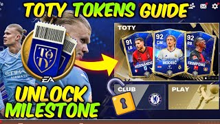 HOW TO GET TOTY TOKENS UNLOCK MILESTONE NEW EVENT PLAYERS MODRIC FRIMPONG IN EA FC FIFA MOBILE 24 [upl. by Neitsabes88]