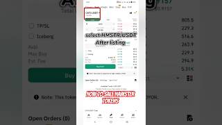 How to Sale Hamster Tokens  How to sale crypto I binance hamsterkombat binance [upl. by Beaulieu1]