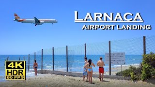 Larnaca airport landing  Cyprus in 4K 60fps HDR UHD Dolby Atmos 💖 The best places 👀 [upl. by Nobe]