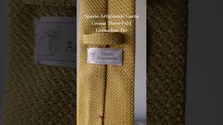 Spazio Artigianale Garza Grossa Yellow Grenadine Tie spazioartigianalecom bespoke tie handmade [upl. by Elly404]