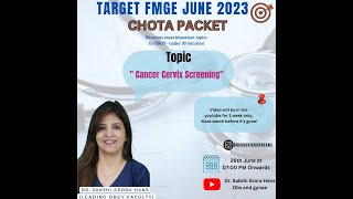 All you need to know on cancer cervix screening for fmge [upl. by Seraphina]