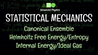 Statistical Mechanics  Canonical Ensemble  Helmholtz Free EnergyEntropyInternal EnergyIdeal Gas [upl. by Tati]