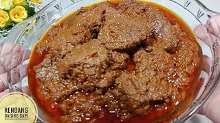 Cara membuat rendang daging sapi  Simpel dan praktis  Menu Lebaran [upl. by Codd246]