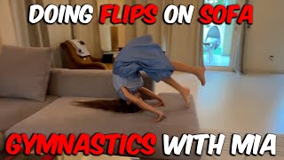 This is how you can learn doing rolls in gymnastics using sofa [upl. by Ateloiv822]