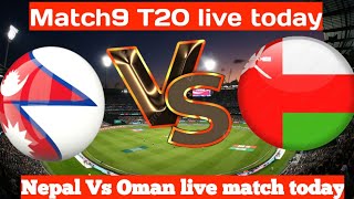 Nepal Vs Oman live match 10 T20 World Cup Asia Qatar 2023Nep vs oman t20 live today [upl. by Nahtam448]