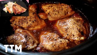 Slow Cooker Chicken in Marinade  Easy Cooking [upl. by Tomas]