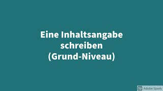 009 Eine Inhaltsangabe schreiben GrundNiveau [upl. by Lorraine]