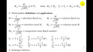 Mach number considerations in gas turbomachines [upl. by Yve]