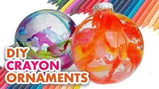 How to make easy crayon ornaments [upl. by Eiggem]