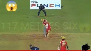 Liam Livingstone 117 meters 😱😱😱 biggest six in IPL HISTORY liamlivingstone tataipl2022 biggestsix [upl. by Kinom]