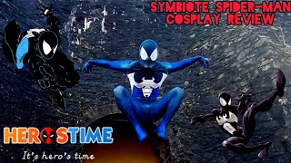 BACK IN BLACK HEROSTIME SYMBIOTE SPIDERMAN COSPLAY REVIEW [upl. by Lipfert573]