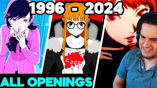 PEAK MUSIC  First Time Reaction to ALL Persona Openings 19962024 [upl. by Ahsiam524]