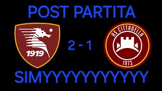 POST PARTITA Salernitana  Cittadella [upl. by Eikciv]