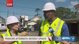 Entergy New Orleans gives update on power restoration [upl. by Ashlen]