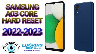 Samsung A03 CORE HARD RESET How To Hard Reset WITHOUT PC [upl. by Harley]